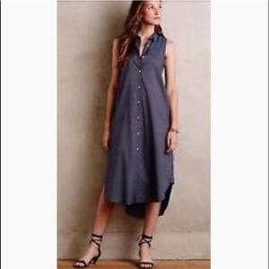 Holding Horses Sleeveless Button-down Shirtdress